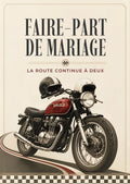 Faire-part de mariage Rock Motard personnalisable Canva – Recto verso imprimable