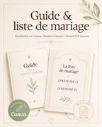 Guide & Liste de Mariage à Partager – Modèle Canva Personnalisable
