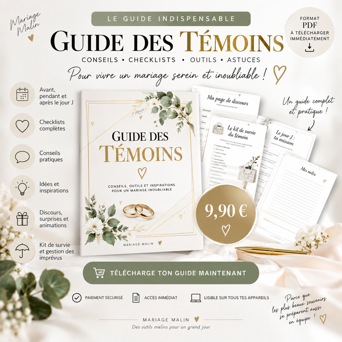 Guide des Témoins – Tout savoir pour être au top le jour J